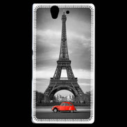 Coque Sony Xperia Z Vintage Tour Eiffel et 2 cv