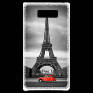 Coque LG Optimus L7 Vintage Tour Eiffel et 2 cv