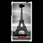 Coque HTC Windows Phone 8S Vintage Tour Eiffel et 2 cv