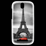 Coque HTC One SV Vintage Tour Eiffel et 2 cv