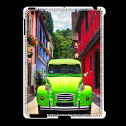 Coque iPad 2/3 2cv verte de collection