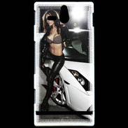 Coque Sony Xperia U Voiture et charme
