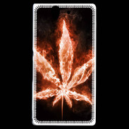 Coque Sony Xperia Z Cannabis en feu