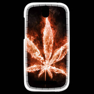 Coque HTC One SV Cannabis en feu