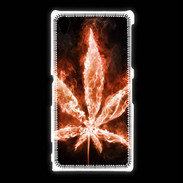 Coque Sony Xpéria Z1 Cannabis en feu