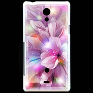 Coque Sony Xperia T Design Orchidée violette