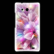 Coque Huawei Ascend Mate Design Orchidée violette