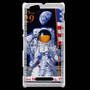 Coque Sony Xperia M Timbre anniversaire premier pas sur la lune USA