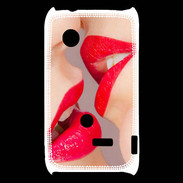 Coque Sony Xperia Typo Bouche sexy Lesbienne et rouge à lèvres gloss