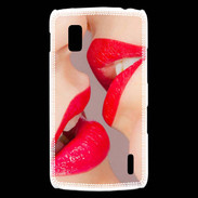 Coque LG Nexus 4 Bouche sexy Lesbienne et rouge à lèvres gloss