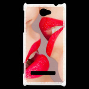 Coque HTC Windows Phone 8S Bouche sexy Lesbienne et rouge à lèvres gloss
