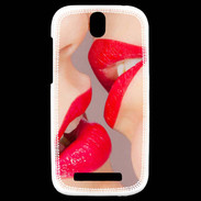 Coque HTC One SV Bouche sexy Lesbienne et rouge à lèvres gloss