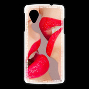 Coque LG Nexus 5 Bouche sexy Lesbienne et rouge à lèvres gloss