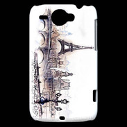 Coque HTC Wildfire G8 Vintage Paris en dessin
