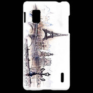 Coque LG Optimus G Vintage Paris en dessin