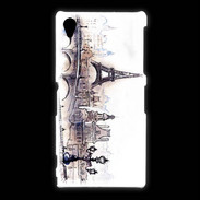 Coque Sony Xpéria Z1 Vintage Paris en dessin