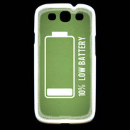 Coque Samsung Galaxy S3 Low Battery vert ZG