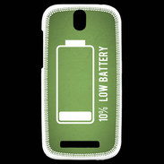 Coque HTC One SV Low Battery vert ZG