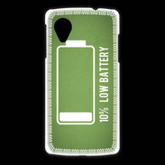 Coque LG Nexus 5 Low Battery vert ZG