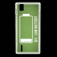 Coque Huawei Ascend P2 Low Battery vert ZG