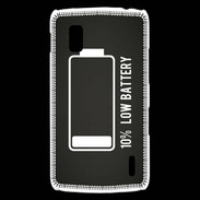 Coque LG Nexus 4 Low Battery noir ZG