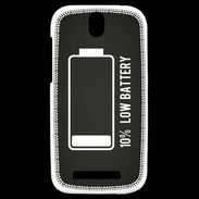 Coque HTC One SV Low Battery noir ZG