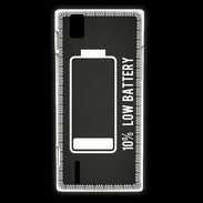 Coque Huawei Ascend P2 Low Battery noir ZG