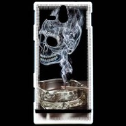 Coque Sony Xperia U Tête de mort cendrier
