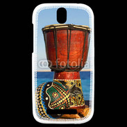 Coque HTC One SV Tambour et maracas africain