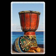 Etui carte bancaire Tambour et maracas africain