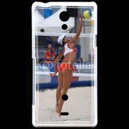 Coque Sony Xperia T Beach Volley féminin 50