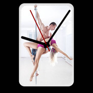 Grande pendule murale Couple pole dance