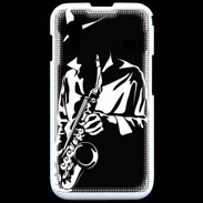 Coque Samsung ACE S5830 Saxophoniste en noir et blanc