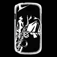 Coque Samsung Galaxy Express Saxophoniste en noir et blanc