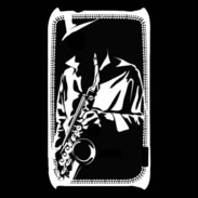 Coque Sony Xperia Typo Saxophoniste en noir et blanc