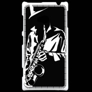 Coque Nokia Lumia 720 Saxophoniste en noir et blanc