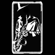 Coque LG Optimus L3 II Saxophoniste en noir et blanc