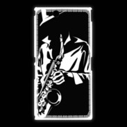 Coque Sony Xpéria Z Ultra Saxophoniste en noir et blanc