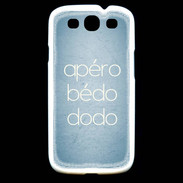 Coque Samsung Galaxy S3 Apéro bédo dodo bleu ZG