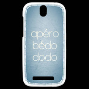 Coque HTC One SV Apéro bédo dodo bleu ZG