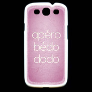 Coque Samsung Galaxy S3 Apéro bédo dodo Rose ZG