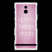 Coque Sony Xperia P Apéro bédo dodo Rose ZG