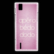 Coque Huawei Ascend P2 Apéro bédo dodo Rose ZG