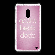 Coque Nokia Lumia 620 Apéro bédo dodo Rose ZG