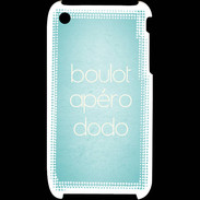 Coque iPhone 3G / 3GS Boulot Apéro Dodo Turquoise ZG