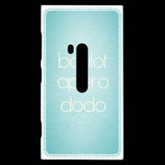 Coque Nokia Lumia 920 Boulot Apéro Dodo Turquoise ZG