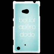 Coque Nokia Lumia 720 Boulot Apéro Dodo Turquoise ZG