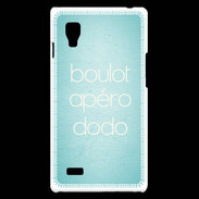 Coque LG Optimus L9 Boulot Apéro Dodo Turquoise ZG
