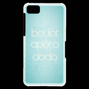 Coque Blackberry Z10 Boulot Apéro Dodo Turquoise ZG