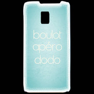 Coque LG P990 Boulot Apéro Dodo Turquoise ZG